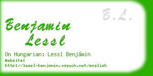 benjamin lessl business card